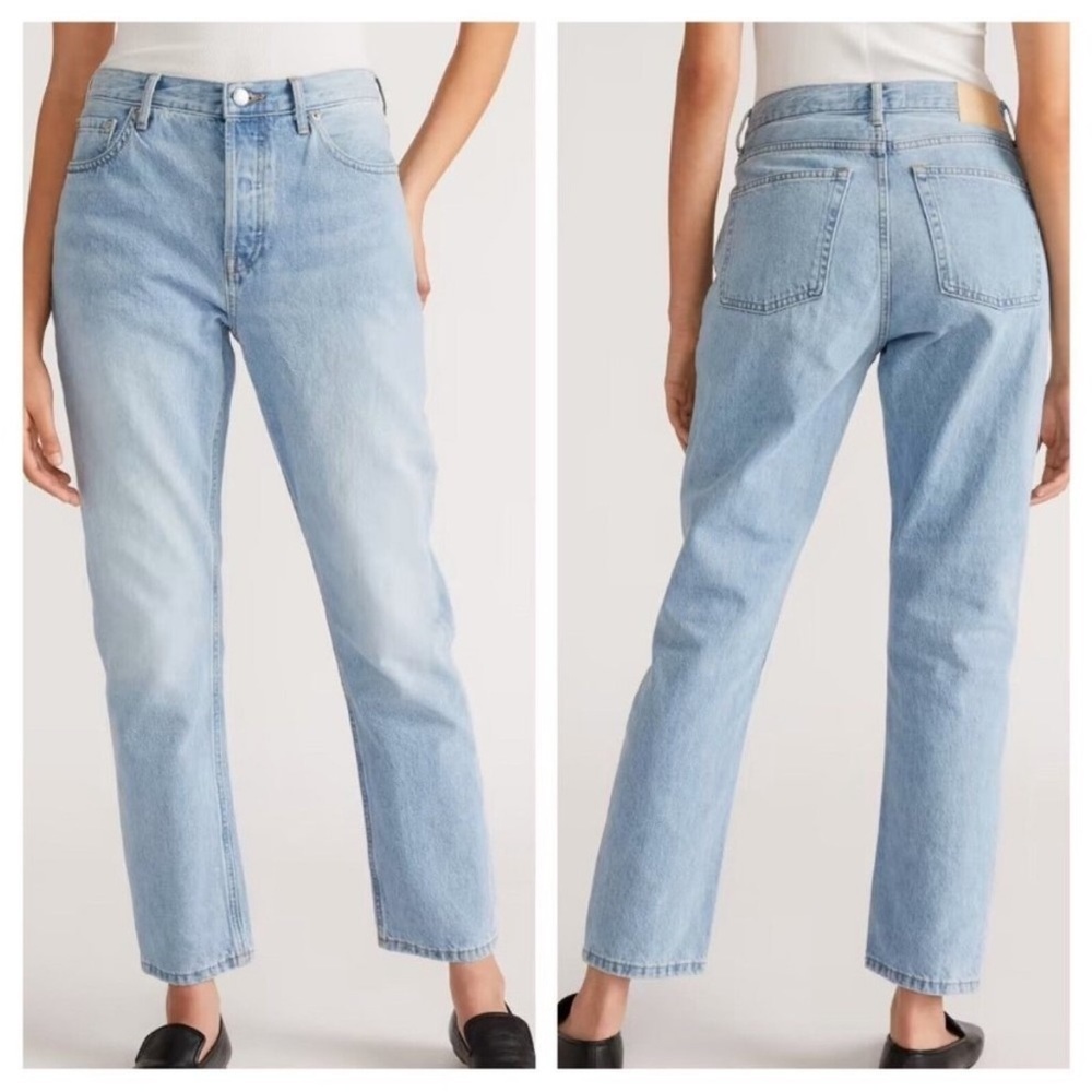 Everlane The 90's Curvy Cheeky Straight Jean Regular Vintage Sunbleached‎ Blue